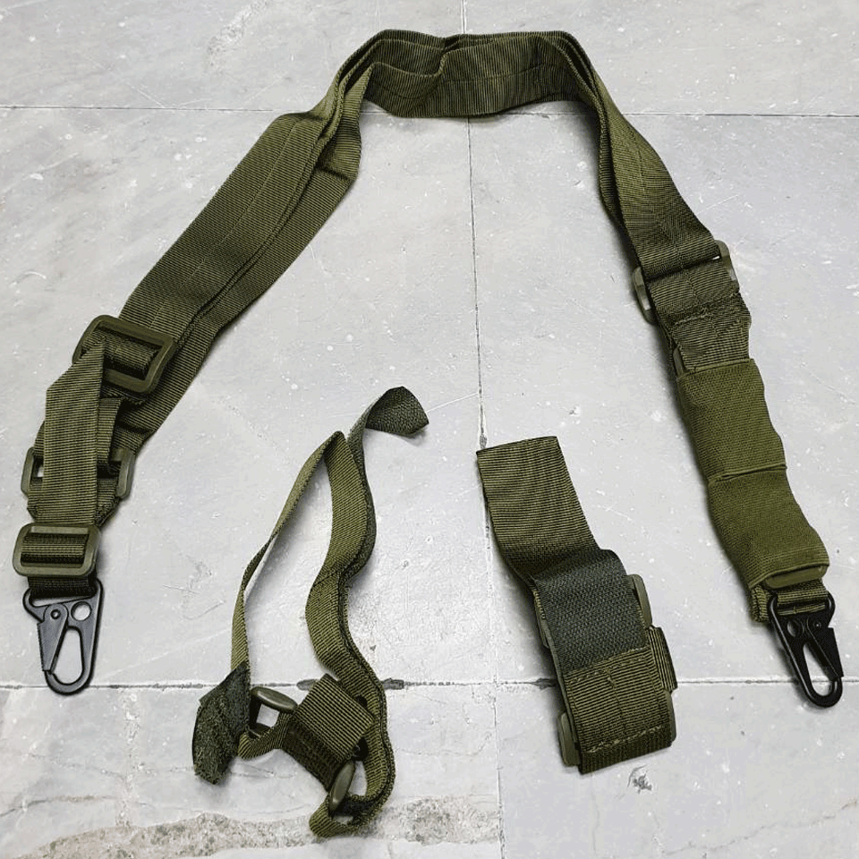 สายสะพายปืนแบบหัว-ท้าย 2 จุด (สายรัดแทนหูกระวิน 2 จุด)