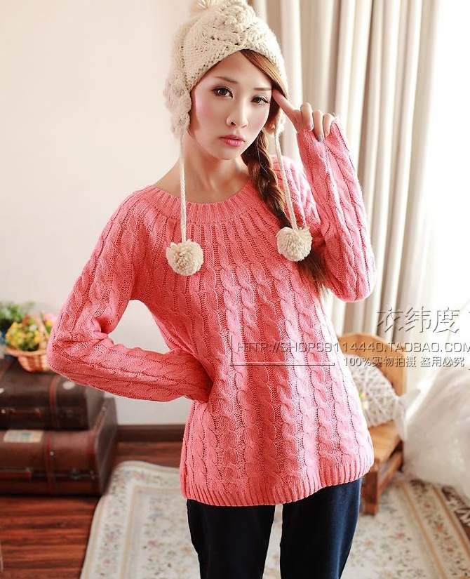 Pre Order - เสื้อกันหนาวแฟชั่น คอกลม หนาวกำลังดี เหมาะกับบ้านเรา หลายสี สี : สีเหลือง / สีกุหลาบ / สีฟ้า / สีแดง / สีม่วง / สีเบจ / สีเขียว