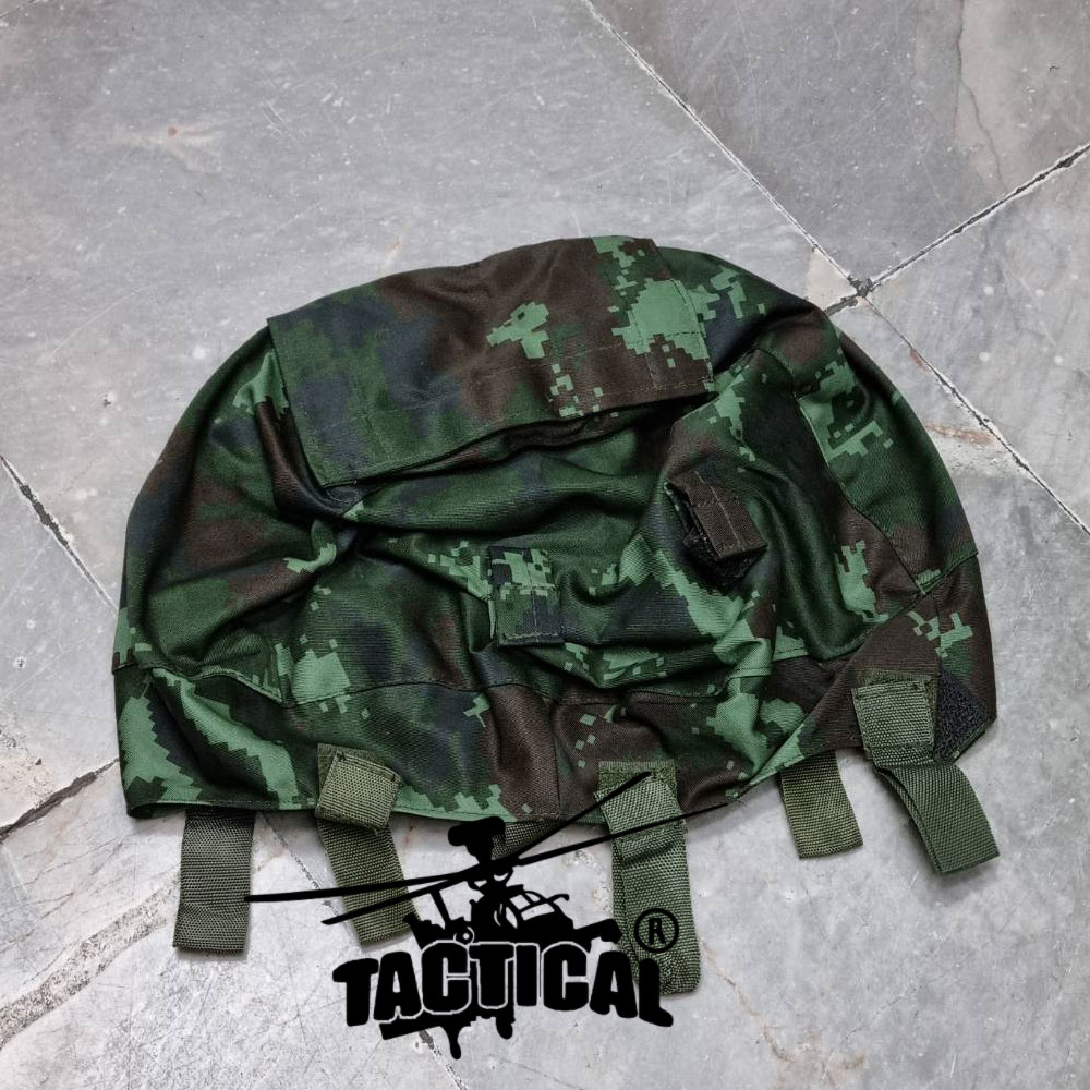 ผ้าคลุมหมวกคอบร้า มีสายรัดแว่น ช่องใส่แผนที่