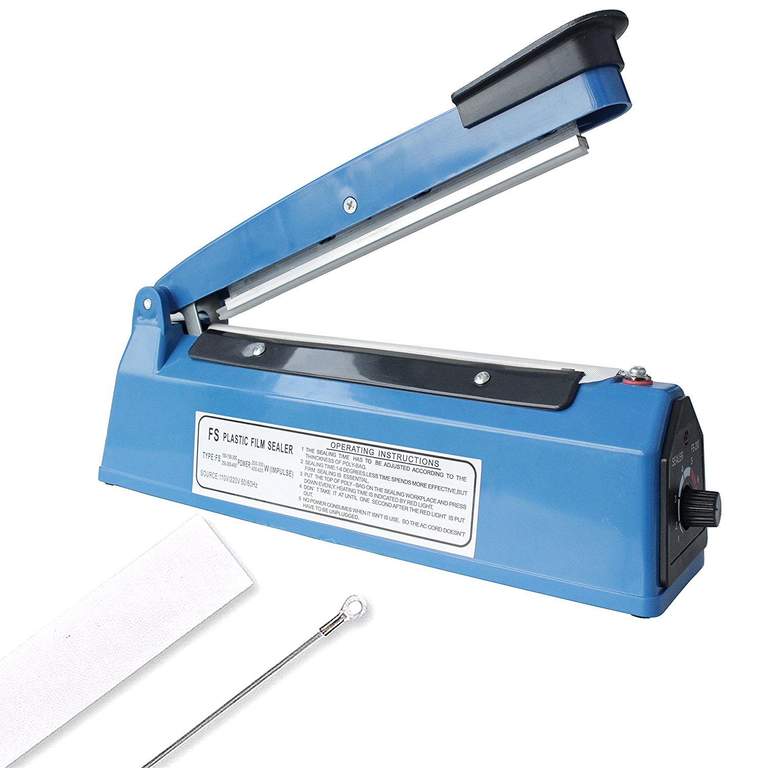 เครื่องซีลไฟฟ้าแบบกด ยาว 200 mm.สำหรับถุงพลาสติก PPและ PE 1608-115