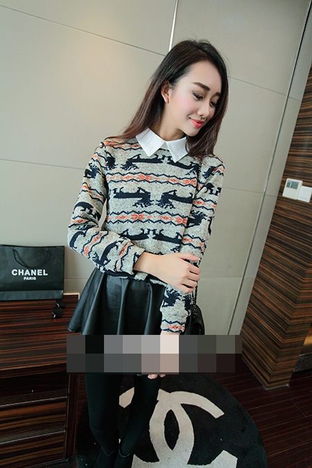 Pre Order - เสื้อกันหนาวแฟชั่นเกาหลี หลายแบบ ลายเสือดาว / ลายสก๊อต / ลายตัวอักษร / ลายธงชาติ