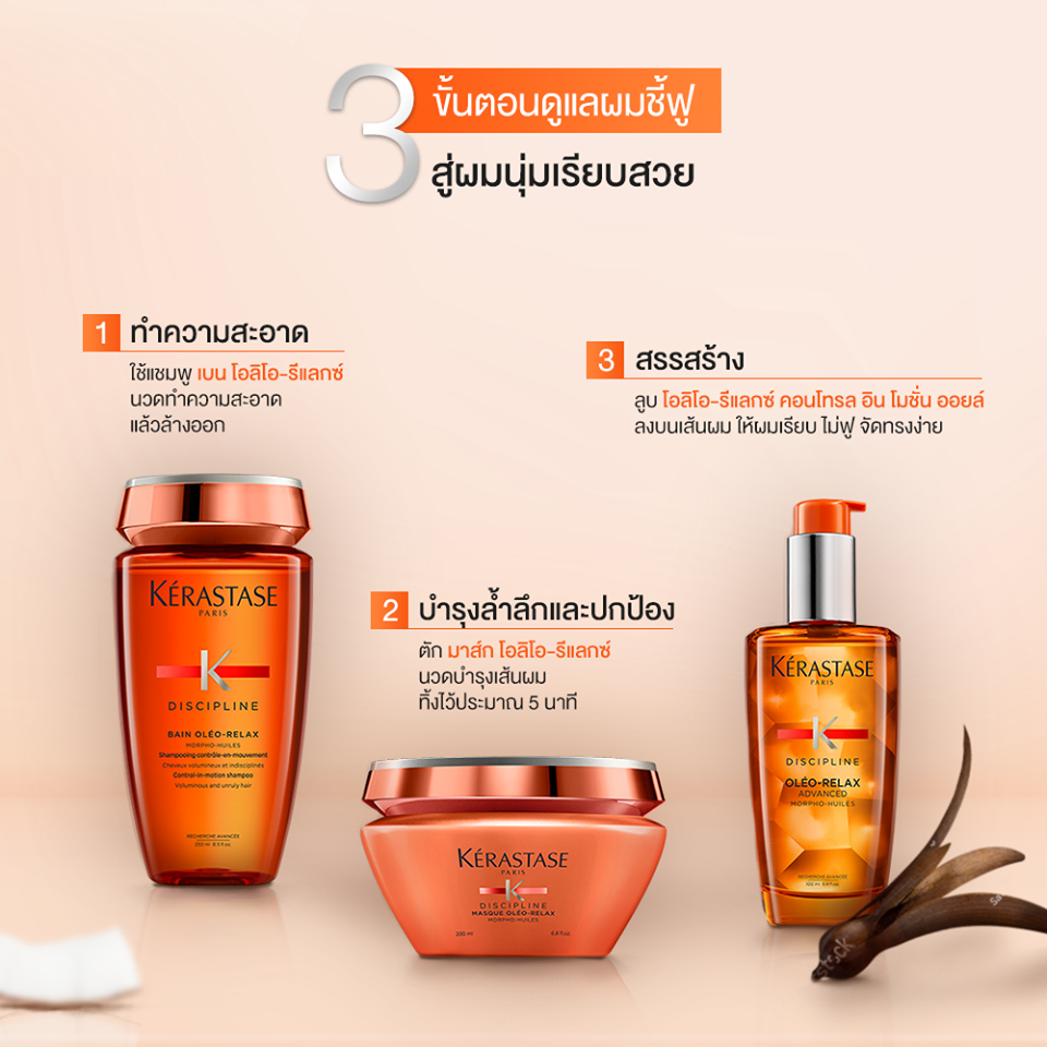 Kerastase Discipline Masque Oléo-Relax 200ml เคเรสตาส ดิสซิปพลินท์ มาส์ก โอลีโอ-รีแลกซ์ 200มล