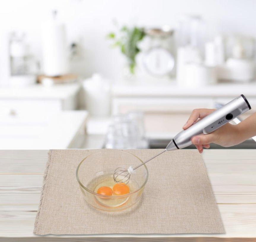 เครื่องตีฟองนมเครื่องตีไข่ ชาจไฟ USB 1610-373 สีดำ