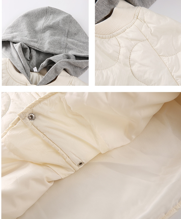 CS0001 เสื้อกันหนาวไซส์ใหญ่ ผ้าร่ม กระดุมหน้า มีHood