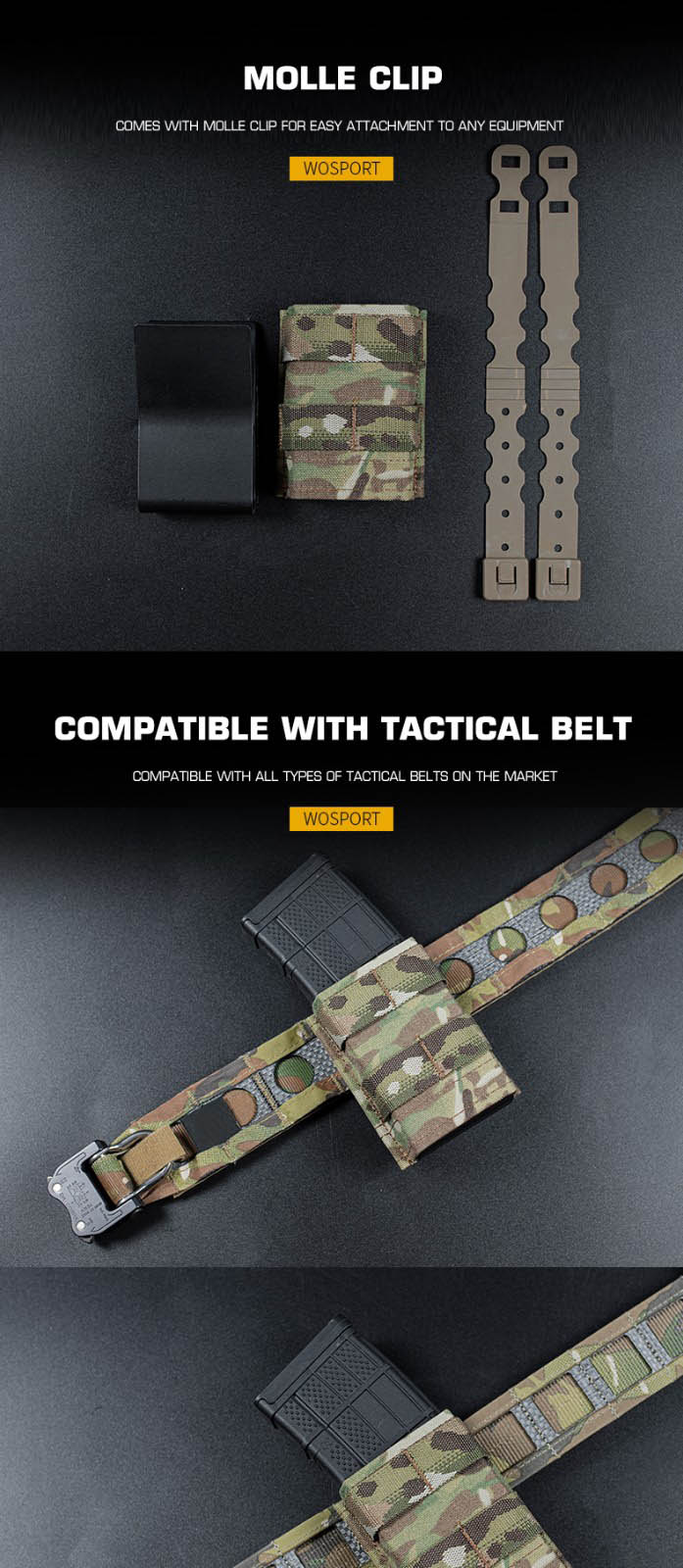 ซองแม็กกาซีนปืนยาว ทรง ESS รุ่น 5.56 (Wosport)