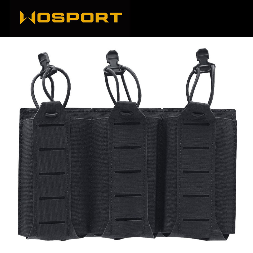 ซองแม็กกาซีน M4 (Lightweight Triple Elastic Mag Pouch) ยี่ห้อ Wosport