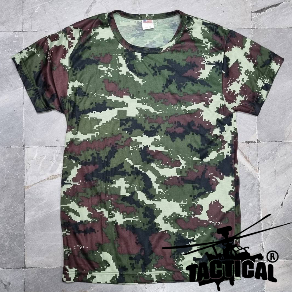 เสื้อยืดคอกลม แขนสั้น (ดต.อส พรางทรายอส. ดิจิตอลทบ. อื่นๆ)