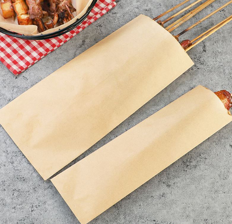 ซองกระดาษเคลือบกันน้ำ-น้ำมัน Food Grade สำหรับใส่อาหารทอด-อบ-ย่าง แพ็ค 100 ชิ้น