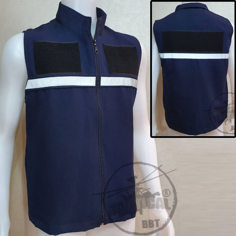 เสื้อกั๊กตร.กรมท่า แถบสะท้อนแสงหน้า-หลัง ยี่ห้อ TACTICAL