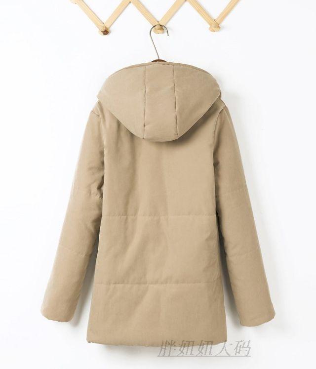 PreOrderคนอ้วน - เสื้อกันหนาวแฟชั่น ไซส์ใหญ่ คนอ้วน ผ้าฝ้ายโพลิเอสเตอร์ บุนวมหนา มีHood สี : กากี / น้ำเงิน / ดำ