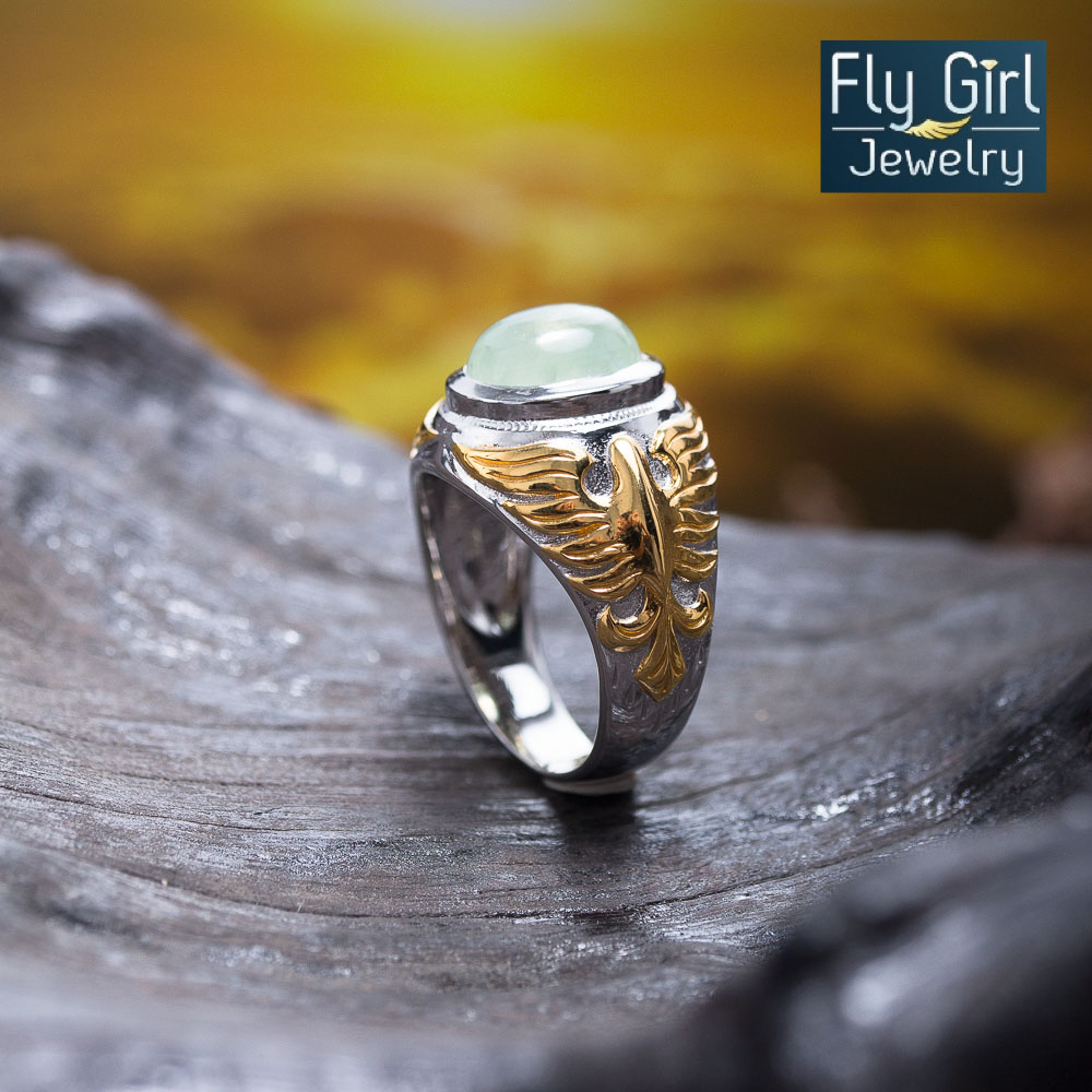 แหวนพญาอินทรีย์ แหวนเงินพลอยพีไนท์แท้(ราศีพฤษภ) ช่วยเรื่องค้าขายดีมีโชคลาภ แหวนชายสวย เกรดพรีเมี่ยม