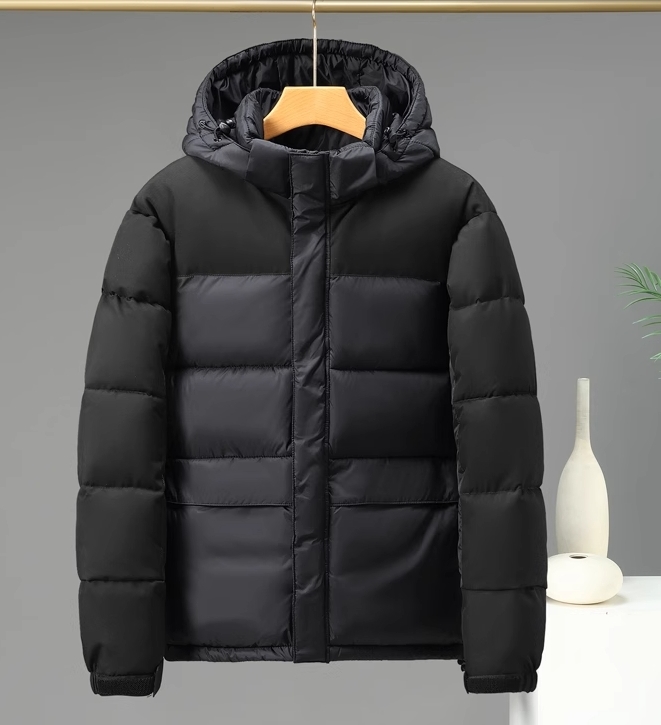 M2324-0009 แจ๊คเก็ตไซส์ใหญ่ของผู้ชาย ยาวกำลังดี มีHood