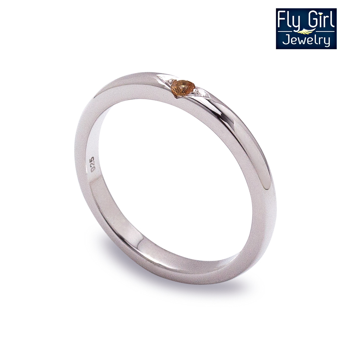 แหวนเงินแท้ พลอยบุษราคัมแท้(ราศ๊พิจิก)