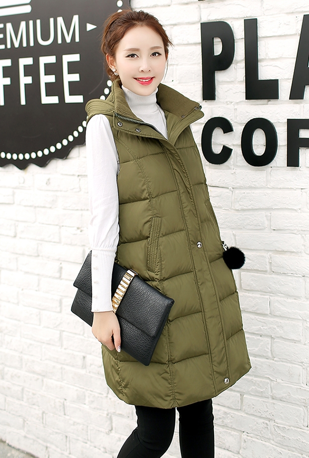 Pre-LD014 - Preเสื้อกันหนาว - เสื้อกั๊กกันหนาว มี Hood(ถอดได้) สี : แดง / ดำ / เขียว / ขาว / ชมพู / เทาอ่อน