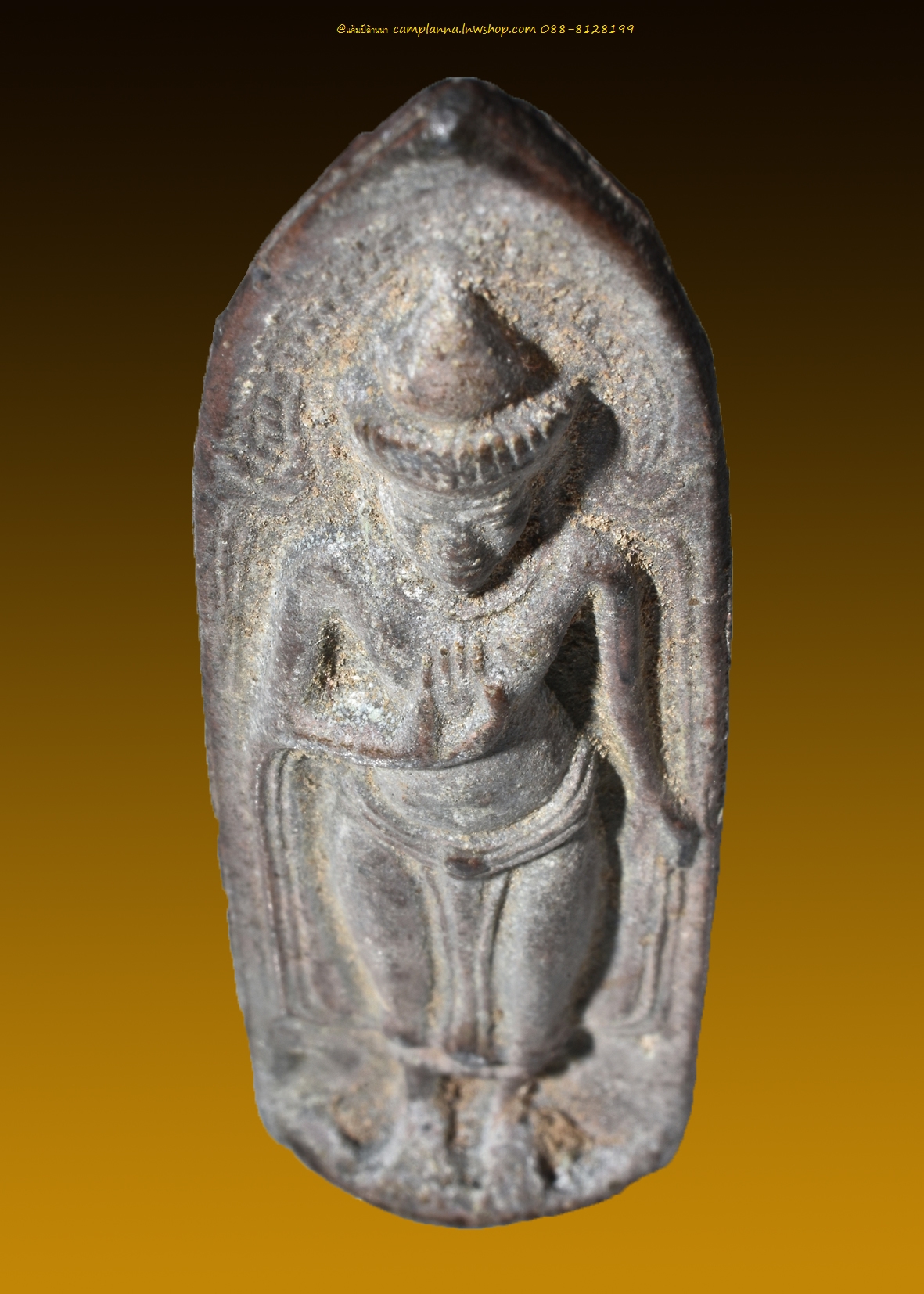 พระร่วงหลังรางปืน พิมพ์ใหญ่ฐานเตี้ย เนื้อสำริด 6.9x2.2 cm กรุวัดพระศรีรัตนมหาธาตุราชวรวิหาร ศรีสัชนาลัย สุโขทัย อายุนับพันปี หายากยิ่งยวด มหัศจรรย์ที่สุดของที่สุดในสยามประเทศ