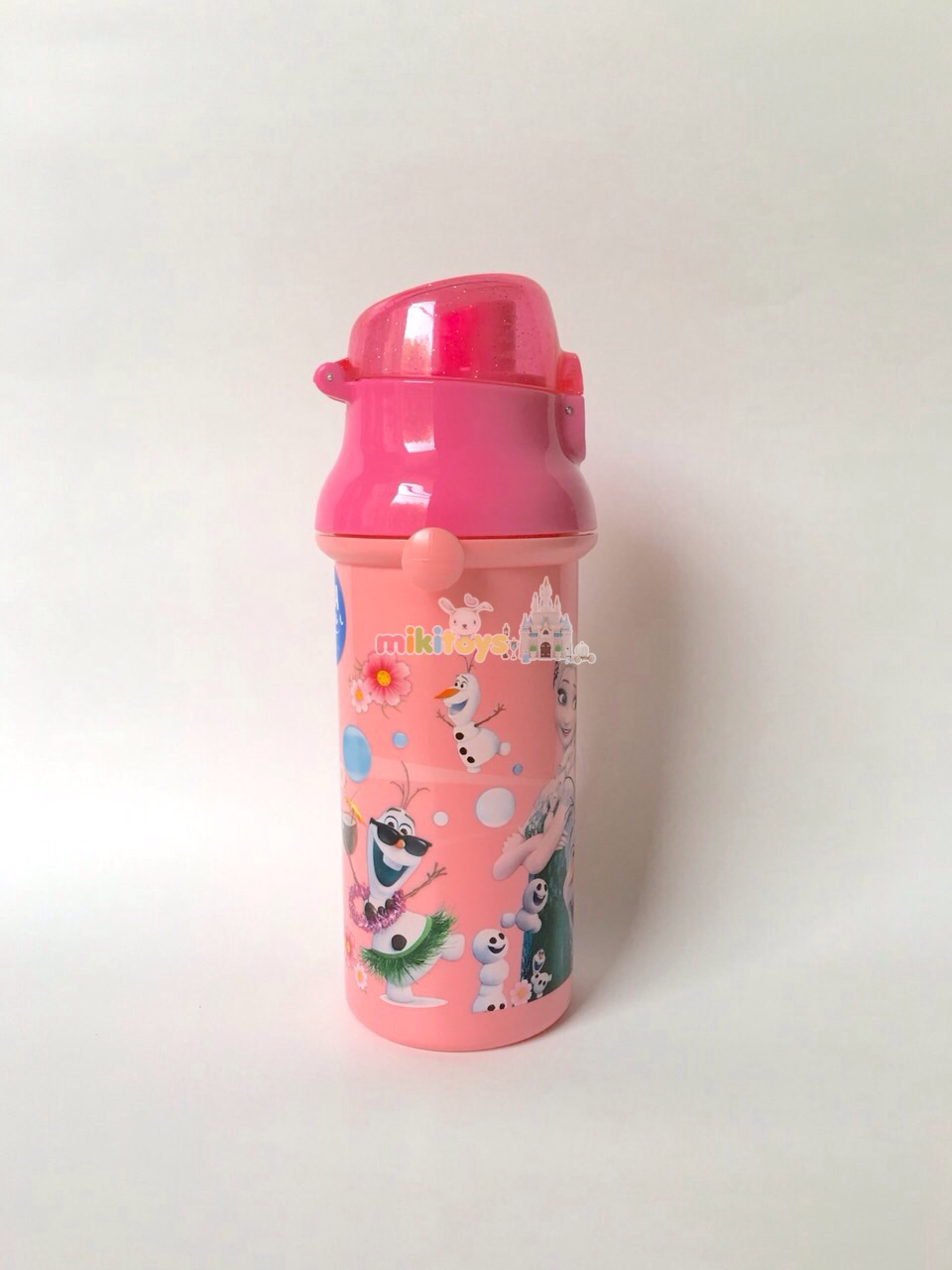 กระติกน้ำเด็กแบบยกดื่ม Frozen Fever PINK ~โฟรเซน ลายใหม่! รุ่นยกดื่ม ทำความสะอาดง่ายสุดๆ สีชมพู