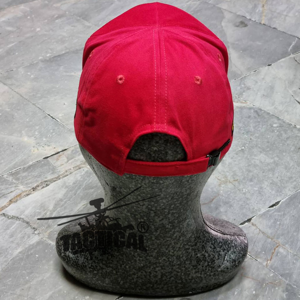หมวกแก๊ป ครูฝึก กรมราชทัณฑ์ สีแดง ซิปหลัง