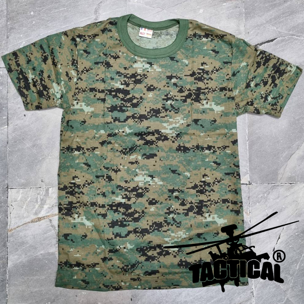 เสื้อยืดคอกลม แขนสั้น (ดต.อส พรางทรายอส. ดิจิตอลทบ. อื่นๆ)