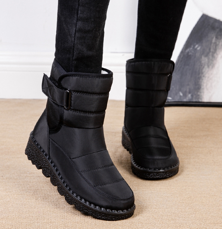 SW2324-0003 รองเท้ากันหนาว ญ. กันหิมะ บุขน กันน้ำ สายที่รองเท้าขยับเลื่อนได้