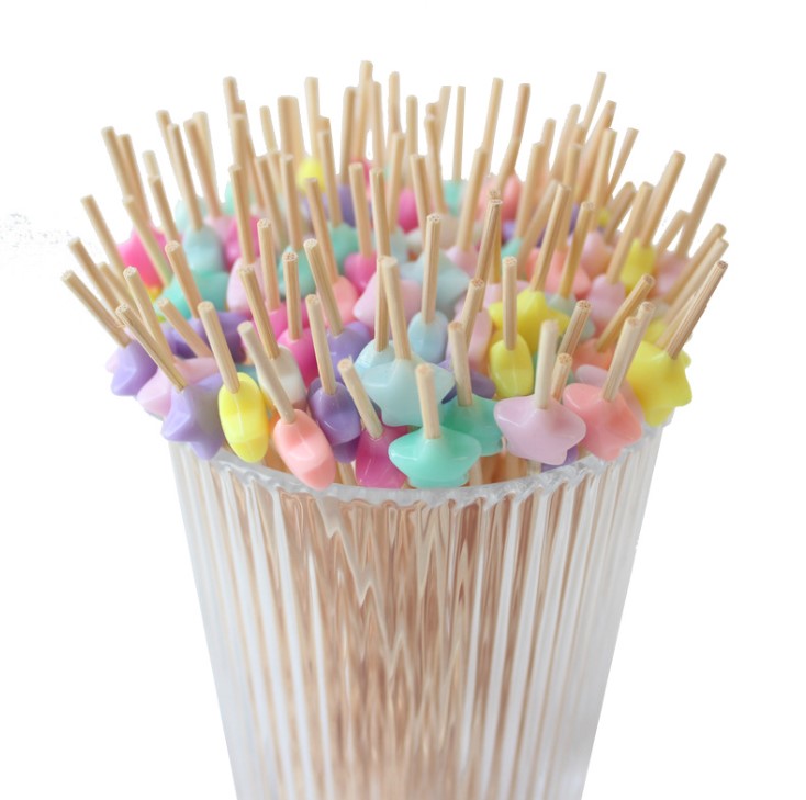 ไม้จิ้ม-ไม้เสียบอาหาร ความยาว 12 ซม. (แพ็ค 98-100 ชิ้น)