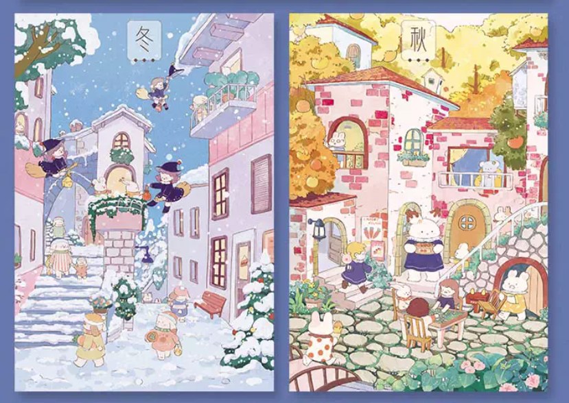 หนังสือภาพ Rabbit Town เมืองแห่งกระต่าย โดย Xia Qijiang