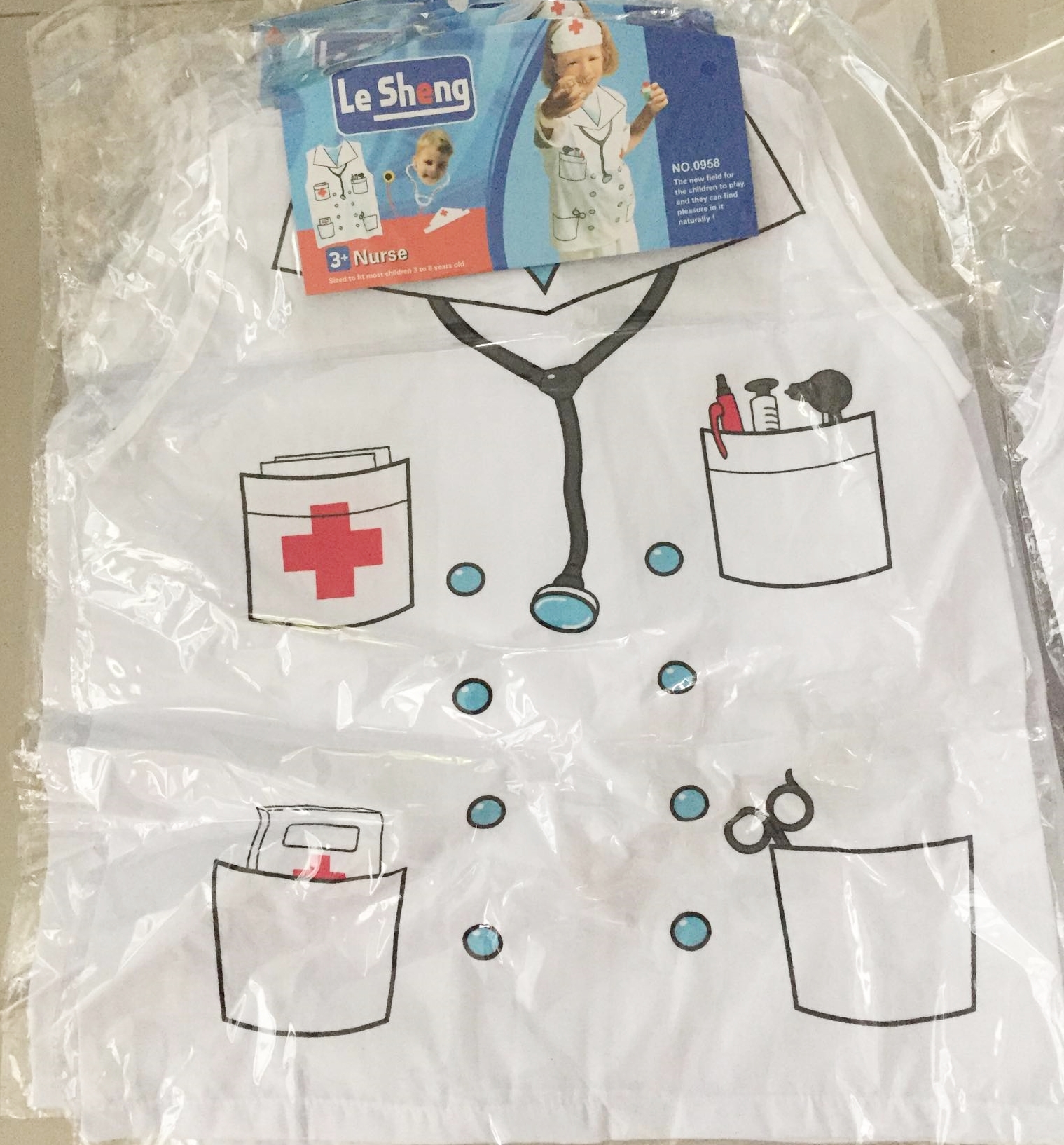 ชุดNurseชุดพยาบาลชุดบุรษพยาบาลสำหรับเด็กรุ่นสวมใส่ง่ายใส่สบาย