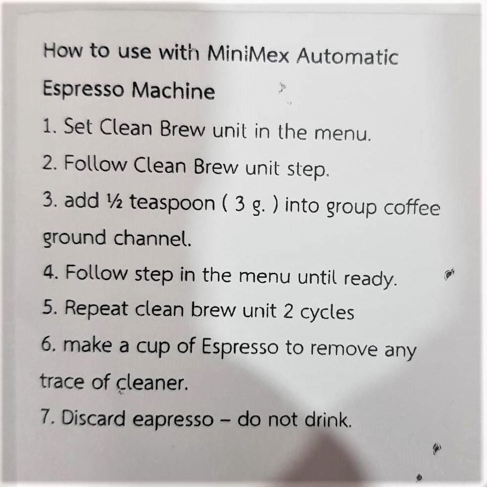 Clean Brew Unit 10g ผงล้างหัวชง 10 กรัม มินิเมกซ์ MININEX รหัส 2284