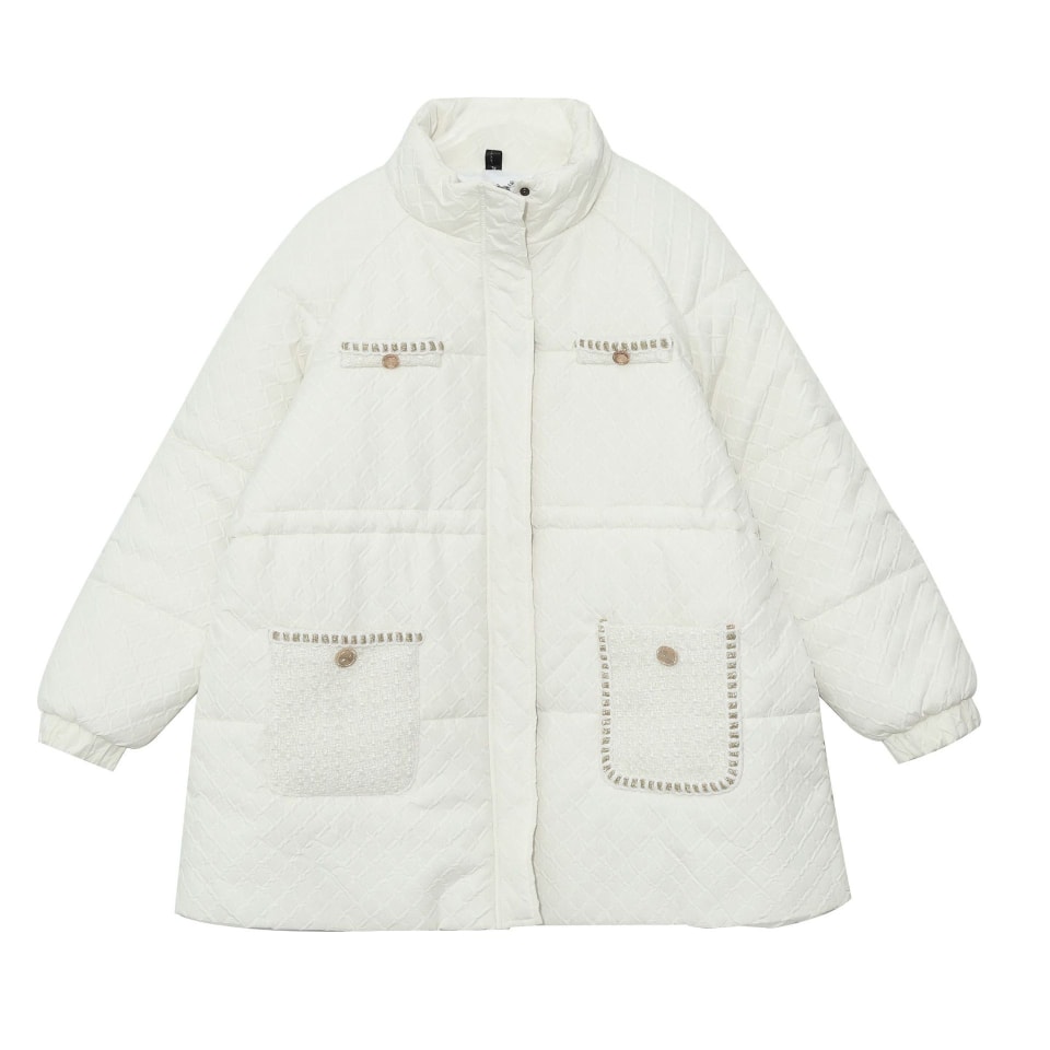 2324-0026 เสื้อกันหนาวบุนวม สวย ๆ คอสูงจ้า