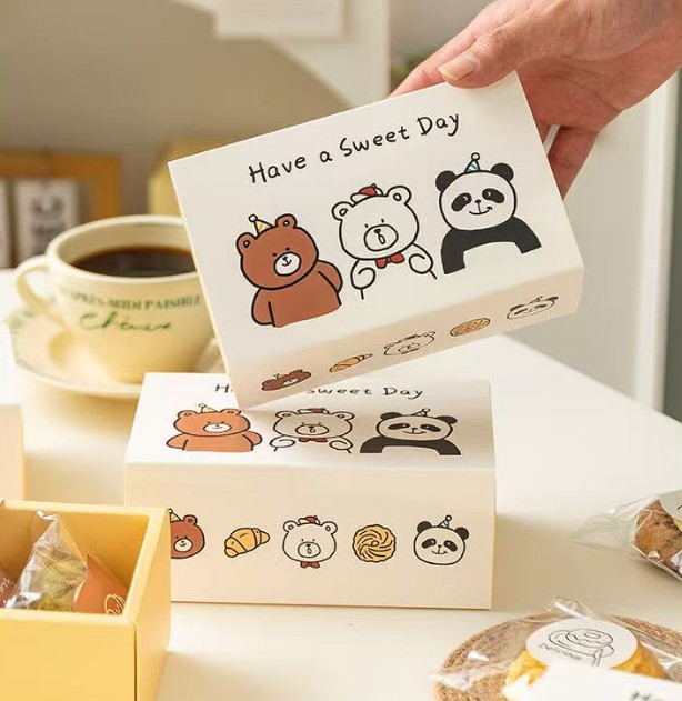 กล่องใส่ขนม-คุกกี้ แพ็ค 10 ชิ้น