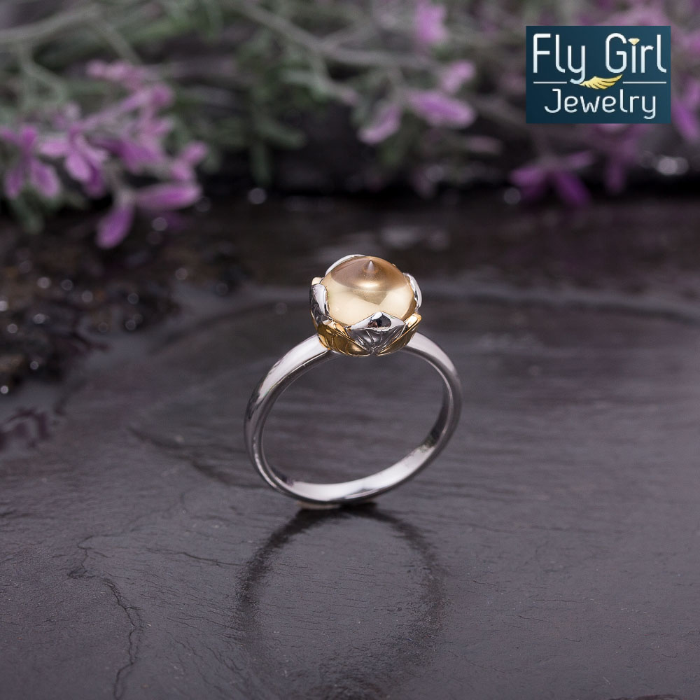 LOTUS แหวนพลอยซิทรีนแท้ เงินแท้ ใส่กับชุดไทยสวยมาก