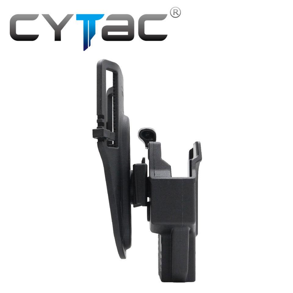 (งานแท้) ซองปืนปลดนิ้วโป้ง + เพลทลดต่ำ + รัดขา ยี่ห้อ Cytac