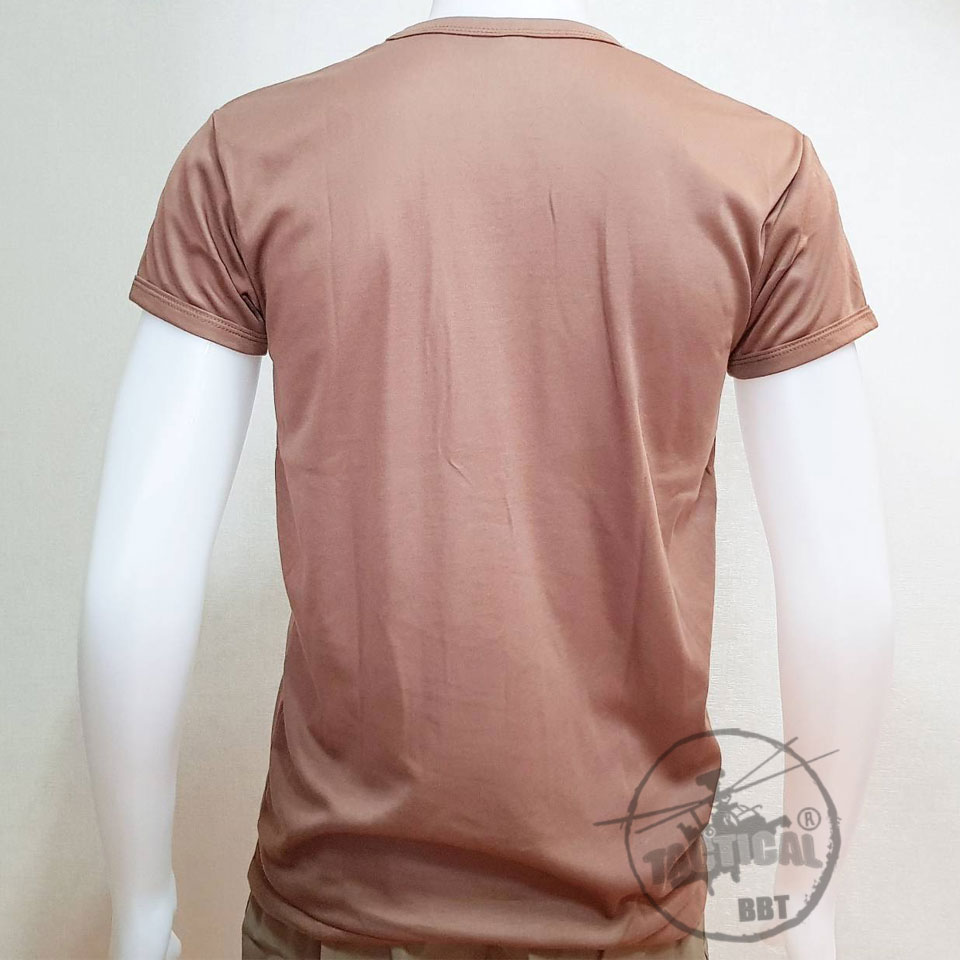 เสื้อยืดแขนสั้น คอวี ผ้า TC 5 สี (ดำ น้ำตาล เขียว กรมท่า ขาว)