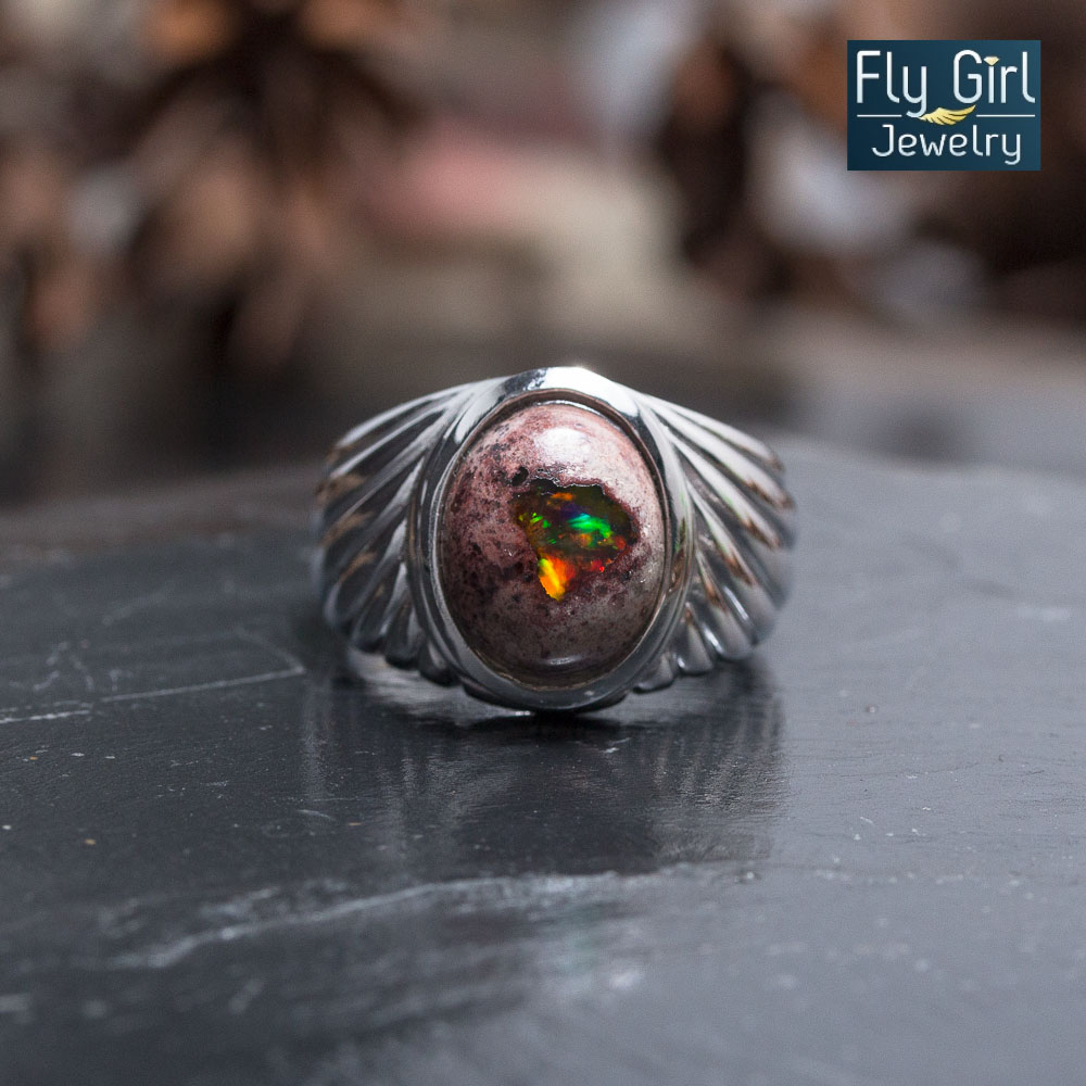 แหวนพลอย MEXICAN FIRE OPAL
