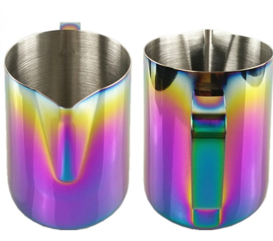 เหยือกตีฟองนมสแตนเลส ขนาด 600 ซีซี สีรุ้ง รหัส รหัส 1232