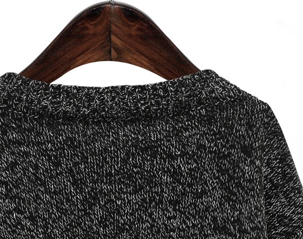 PreOrderคนอ้วน - เสื้อไหมพรมกันหนาว ถักลายอักษรA สี : เทา / เขียว