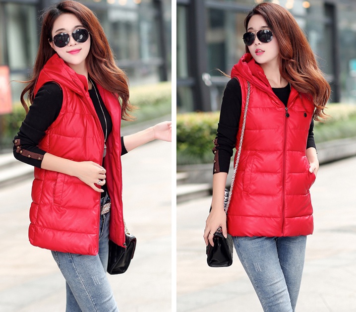 PreOrderคนอ้วน - เสื้อกั๊กแฟชั่น ผ้าร่มบุนวม ไม่หนา มี Hood สี : ดำ / ส้ม / กุหลาบแดง / แดง / เหลือง / น้ำเงิน / น้ำตาลอ่อน / น้ำตาล