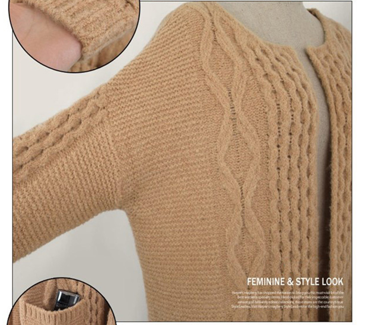 PreOrderไซส์ใหญ่ - เสื้อกันหนาว-คาร์ดิแกน ไซส์ใหญ่ คนอ้วน ไหมพรม สี : น้ำตาล / น้ำเงิน