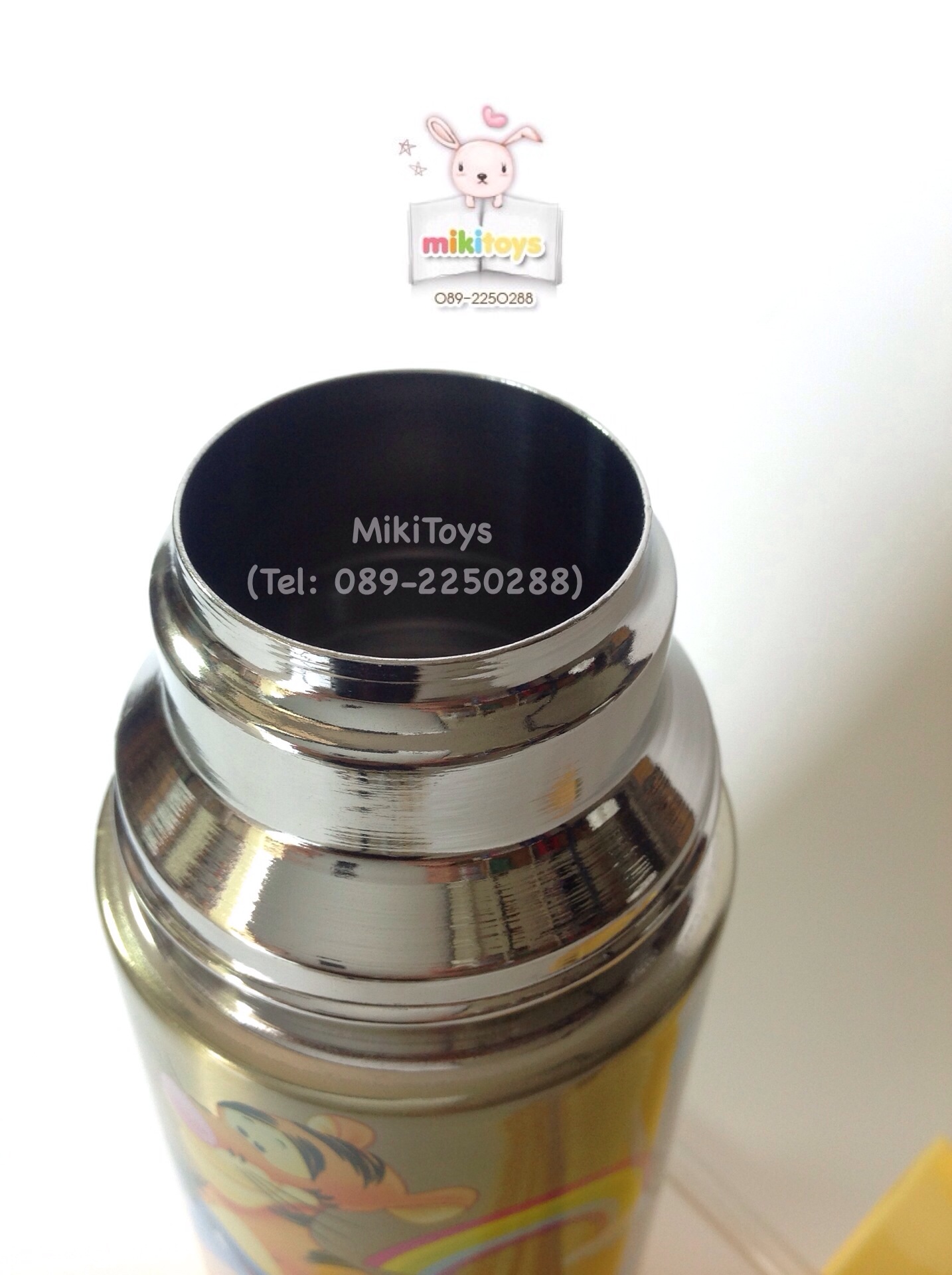 กระติกน้ำหมีพูห์ วินนี่ เดอะพูห์ Winnie The Pooh สีเหลืองทอง ลายหมีพูห์ Pooh,อียอร์ Eeyore,ทิกเกอร์ Tigger#SP36