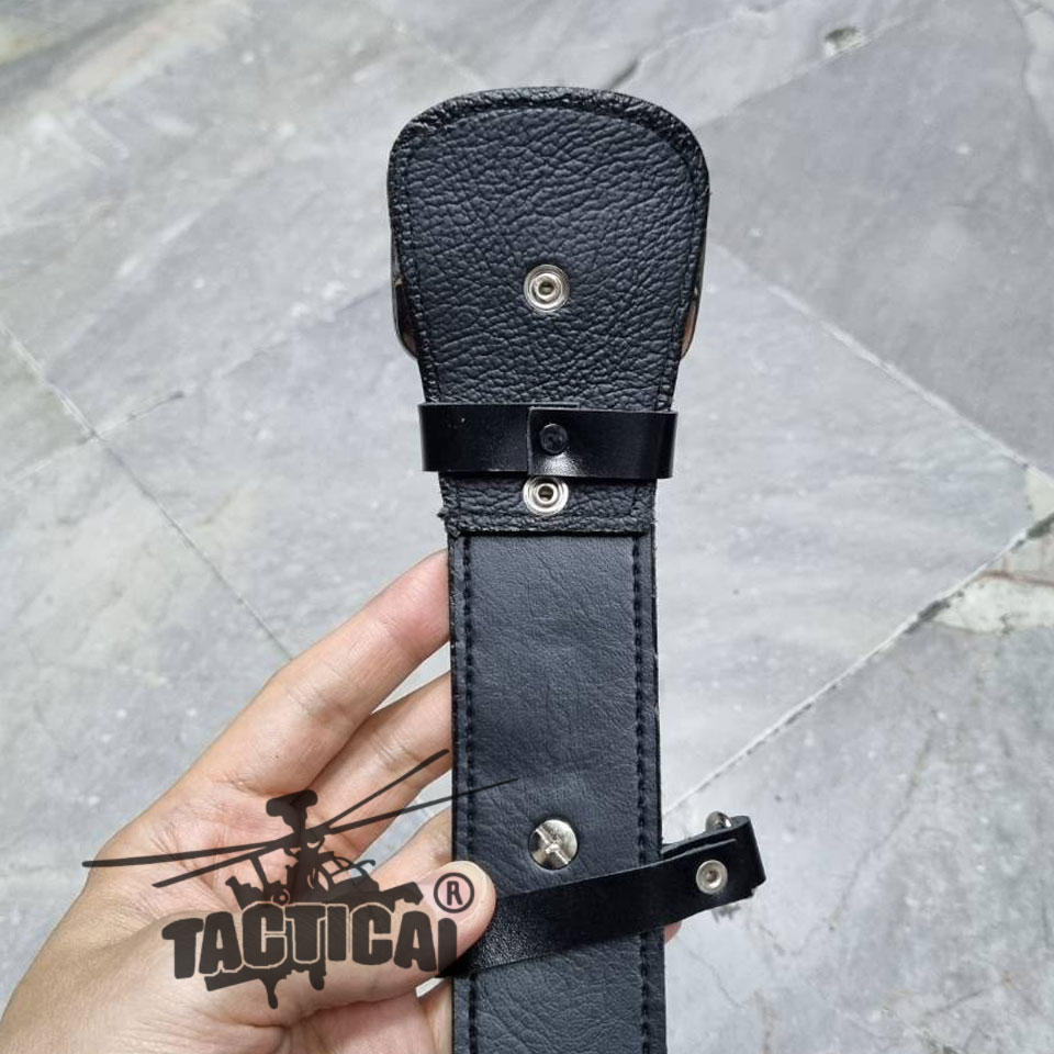 เข็มขัดหนัง ตร. ดำ 2 ด้าน