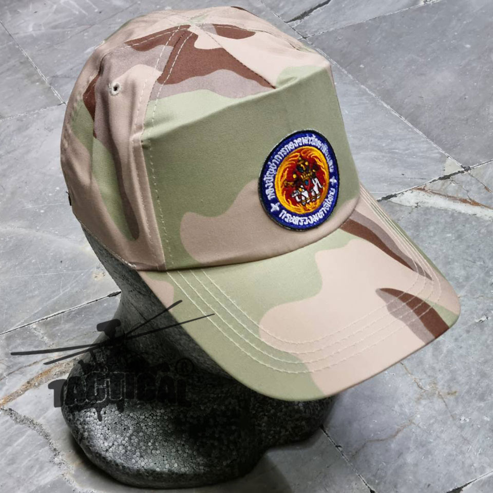 หมวกแก๊ป พรางทราย อส.ช้าง ซิปหลัง