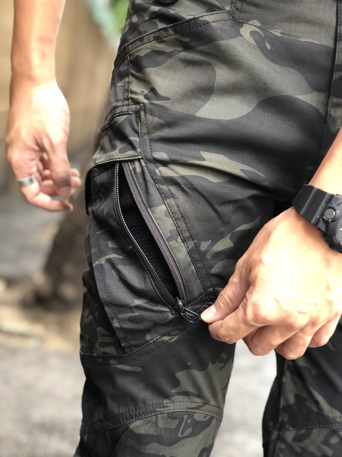 กางเกง Sector Seven IX9C มัลติแคมดำ MCBK ผ้าเบา ยืด กันน้ำ (ของแท้)