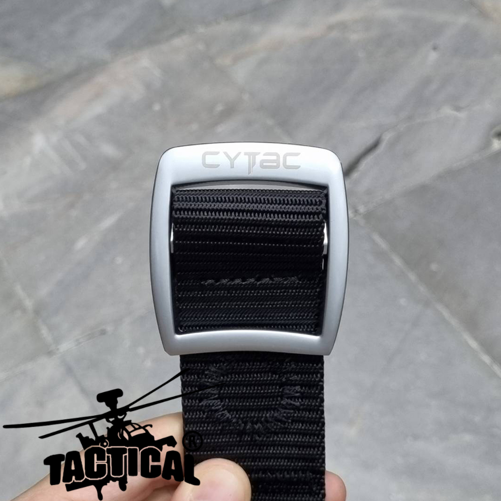 เข็มขัดไนลอน หัวเงินเงา Cytac