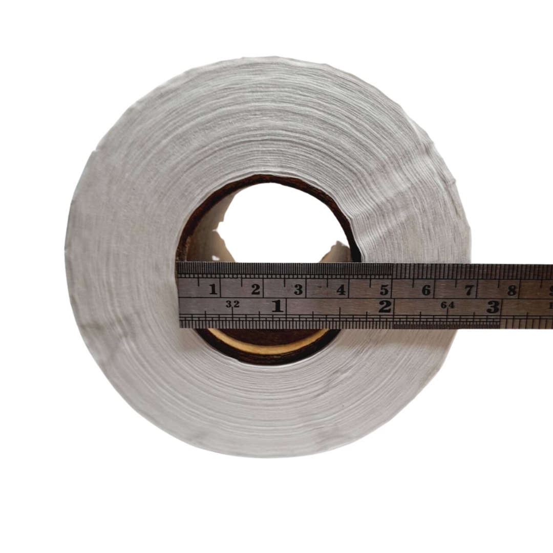 กระดาษเคลือบ กระดาษฉลากกาว สติกเกอร์ ขนาด 32mm x 25mm แนวนอน สามแถว จำนวน 5000 ดวง รหัส 2524