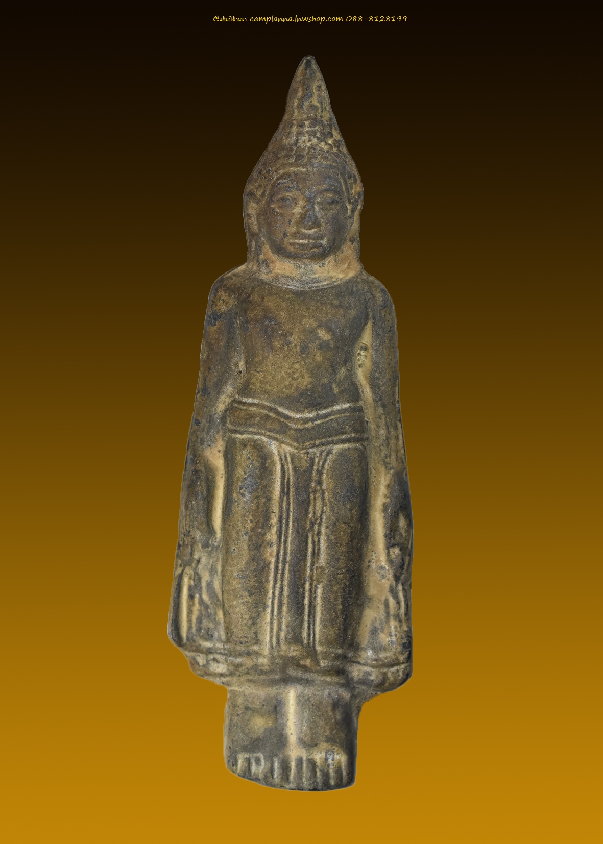 พระร่วงทิ้งดิ่ง เนื้อชินเงิน ขนาด 9.4 cm ค้นพบได้ที่เมืองเก่าศรีสัชนาลัย สุโขทัย เก่าเก็บจากกรุ