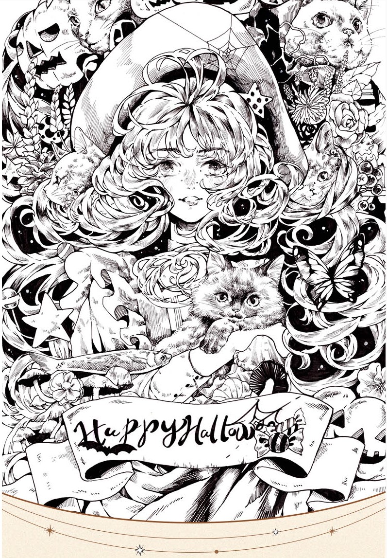 สอนตัดเส้นขาวดำแบบ lolita(แถมพร้อมโปสเตอร์สี)