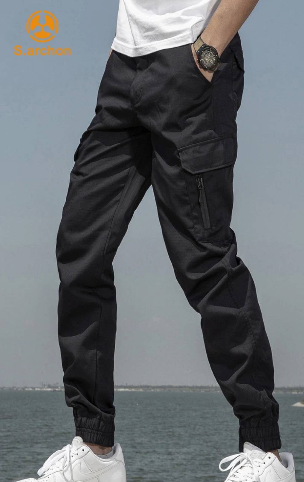กางเกง S.Archon V6C ขาจั๊ม เอวยางยืด