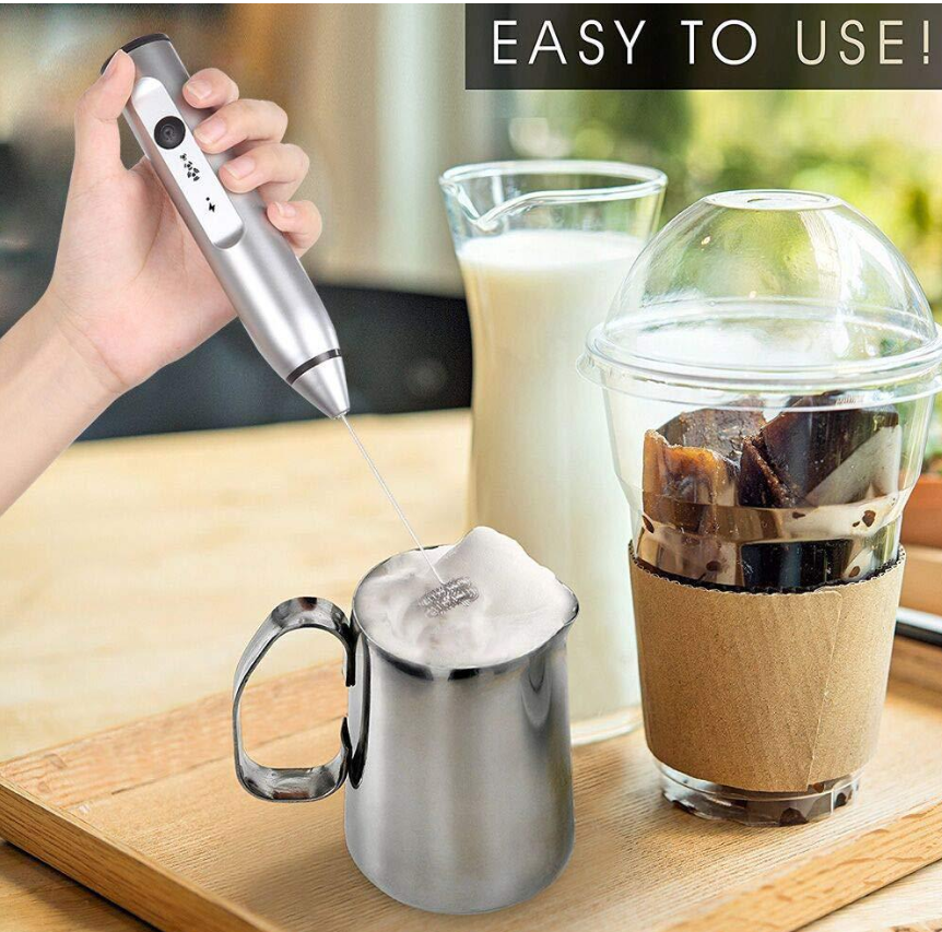 เครื่องตีฟองนมเครื่องตีไข่ ชาจไฟ USB 1610-373 สีดำ