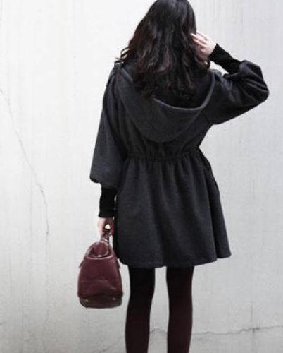 PreOrderไซส์ใหญ่ - เสื้อกันหนาวไซส์ใหญ่ คนอ้วน ทำด้วยผ้าฝ้ายผสม ข้างในเป็นขนสัตว์ สีดำ