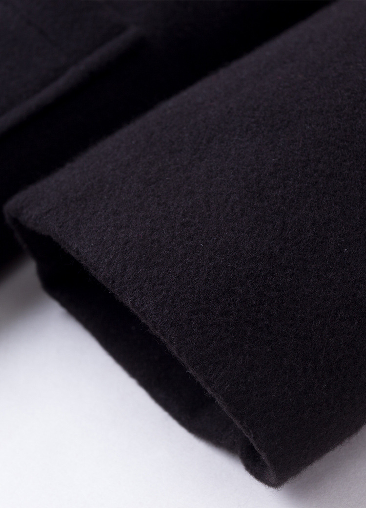 Pre-LD006 - โค้ทกันหนาว ไซส์ใหญ่ ผ้าวูล+ขนสัตว์ สี : ดำ / น้ำตาล