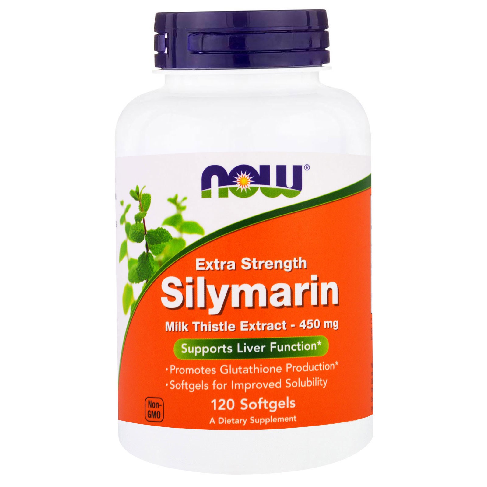 Silymarin, milk Thistle Extract 450mg, 120 softgels, Support Liver Function บำรุงตับ ฟื้นฟูตับ แบบซอฟเจลเพื่อช่วยร่างกายดูดซึมได้ดีมากขึ้น